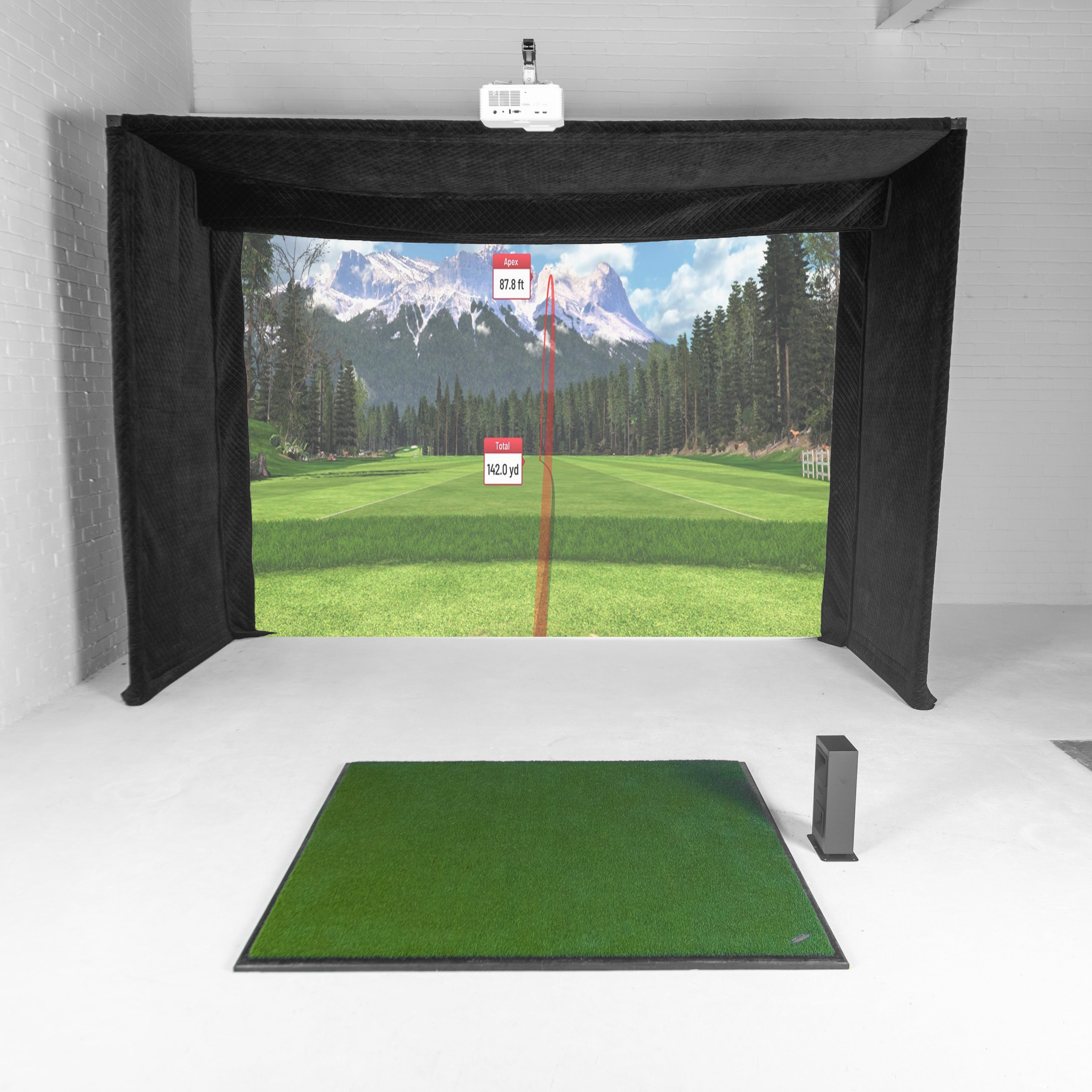 Uneekor Eye Mini Lite GolfBays Lux Golf Simulator Enclosure Bundle