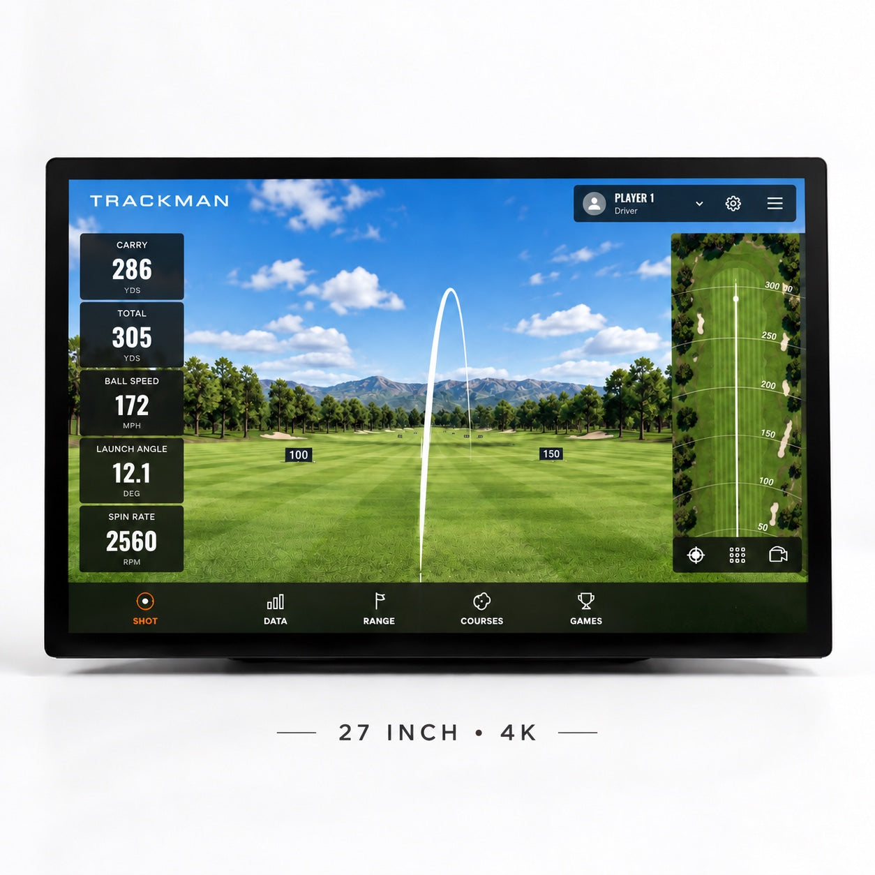 27" 4K Touchscreen Golf Simulator Monitor