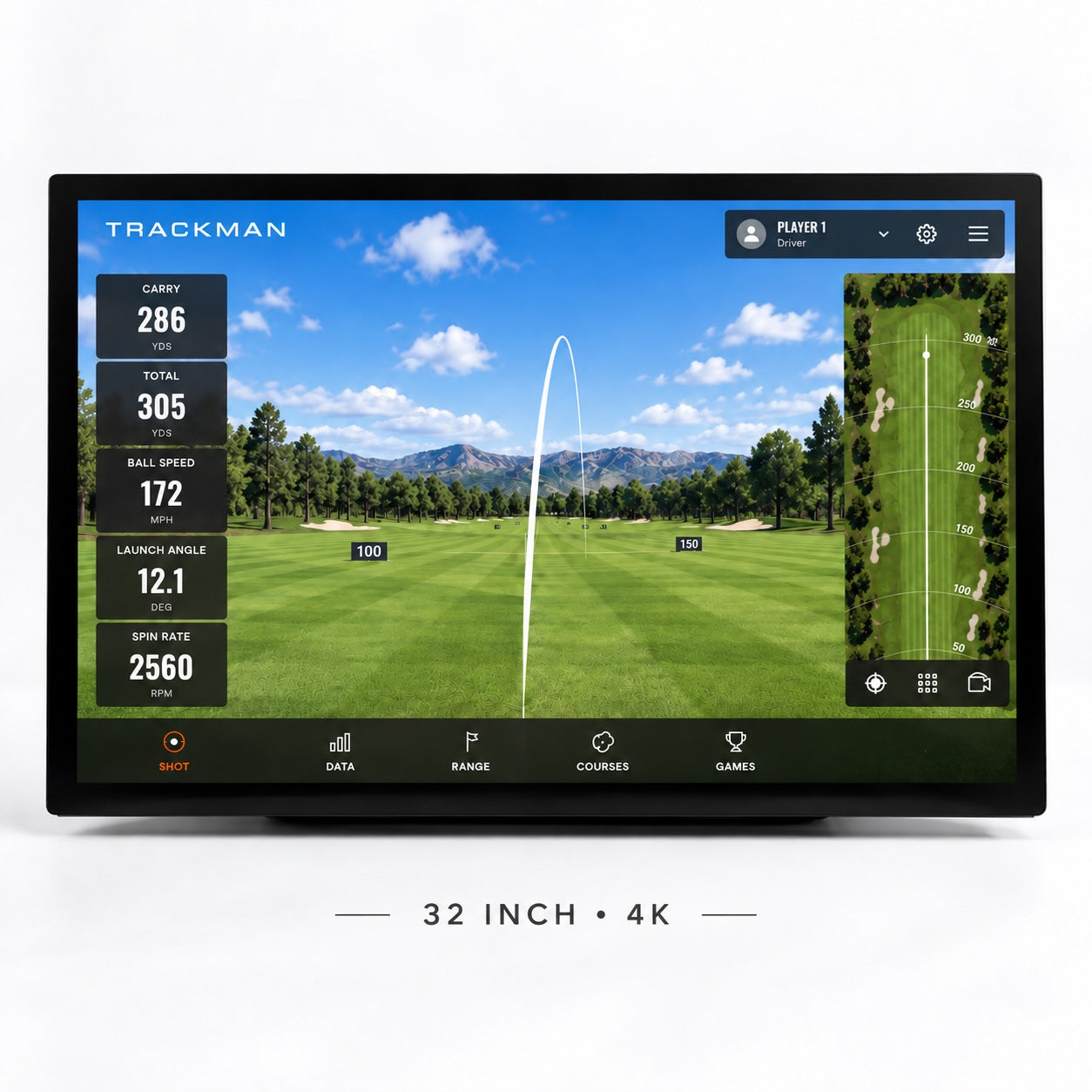 32" 4K Touchscreen Golf Simulator Monitor